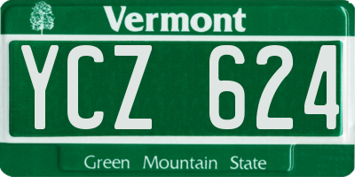VT license plate YCZ624