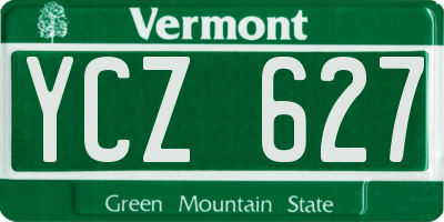VT license plate YCZ627