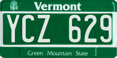 VT license plate YCZ629