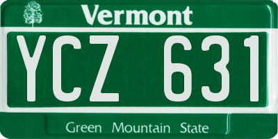 VT license plate YCZ631