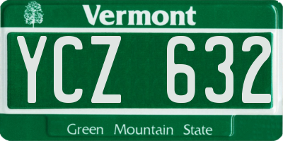 VT license plate YCZ632
