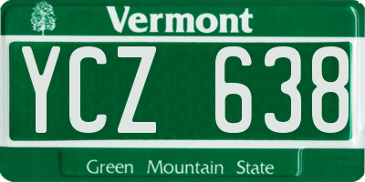 VT license plate YCZ638