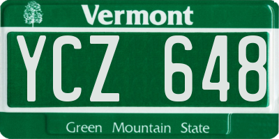 VT license plate YCZ648