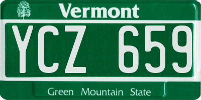 VT license plate YCZ659