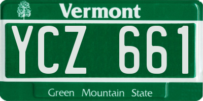 VT license plate YCZ661