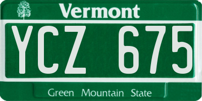 VT license plate YCZ675