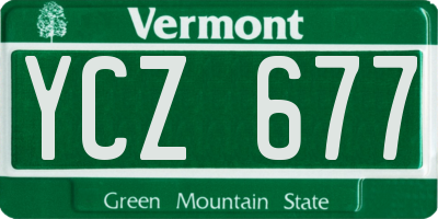 VT license plate YCZ677