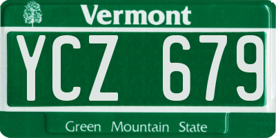 VT license plate YCZ679