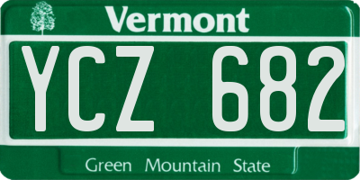 VT license plate YCZ682