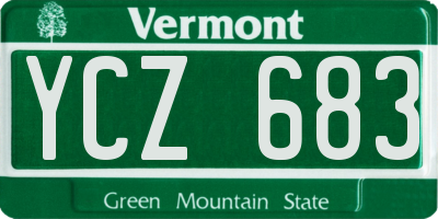 VT license plate YCZ683
