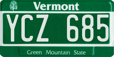 VT license plate YCZ685