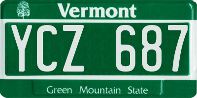 VT license plate YCZ687