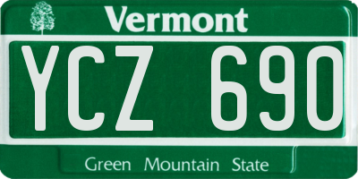 VT license plate YCZ690