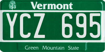 VT license plate YCZ695