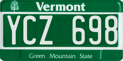 VT license plate YCZ698