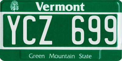 VT license plate YCZ699