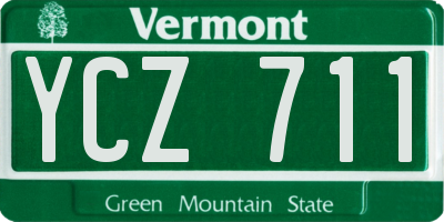 VT license plate YCZ711