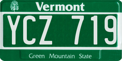 VT license plate YCZ719