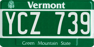 VT license plate YCZ739