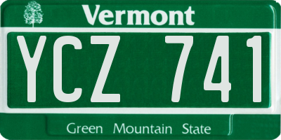 VT license plate YCZ741