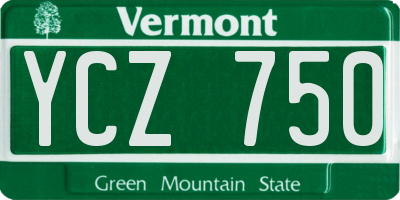 VT license plate YCZ750