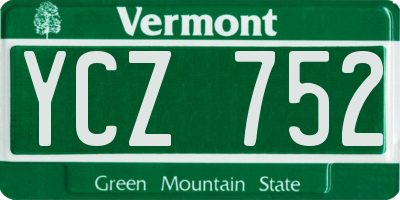 VT license plate YCZ752