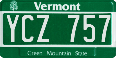 VT license plate YCZ757