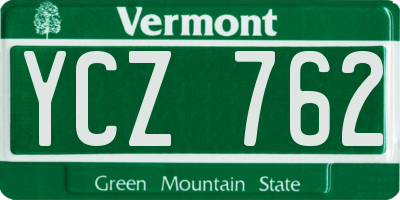 VT license plate YCZ762