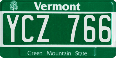 VT license plate YCZ766