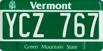 VT license plate YCZ767