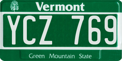 VT license plate YCZ769