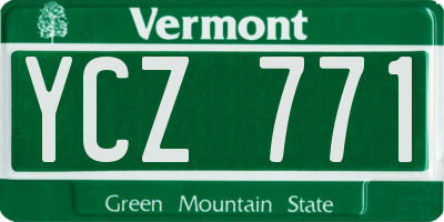VT license plate YCZ771