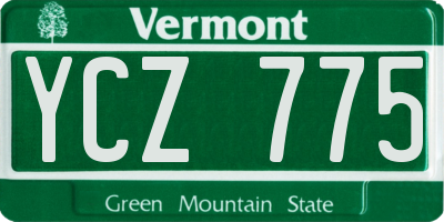 VT license plate YCZ775