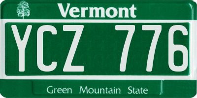 VT license plate YCZ776