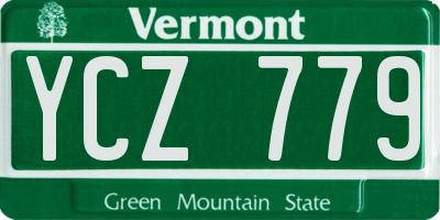 VT license plate YCZ779