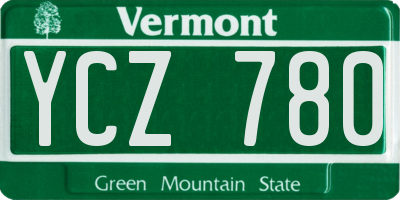VT license plate YCZ780