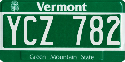VT license plate YCZ782