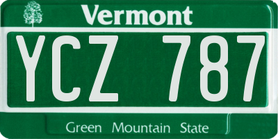 VT license plate YCZ787
