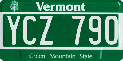 VT license plate YCZ790