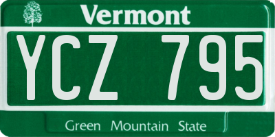 VT license plate YCZ795