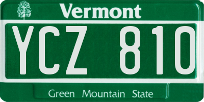 VT license plate YCZ810