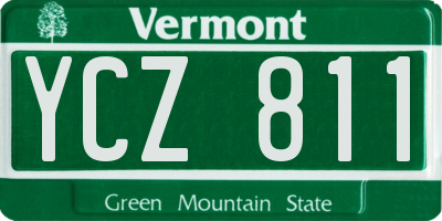 VT license plate YCZ811
