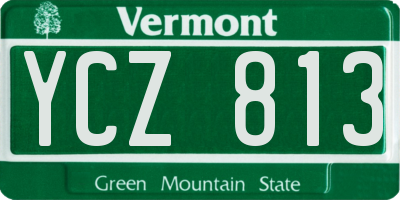 VT license plate YCZ813