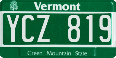 VT license plate YCZ819