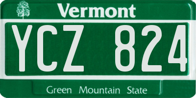 VT license plate YCZ824