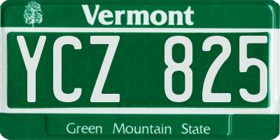 VT license plate YCZ825