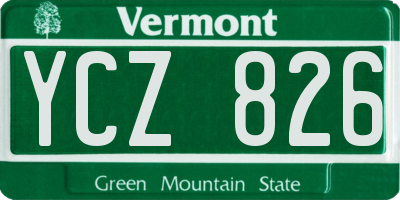 VT license plate YCZ826
