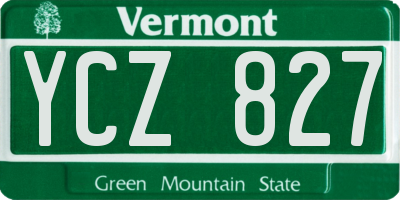 VT license plate YCZ827