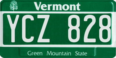 VT license plate YCZ828