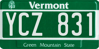 VT license plate YCZ831